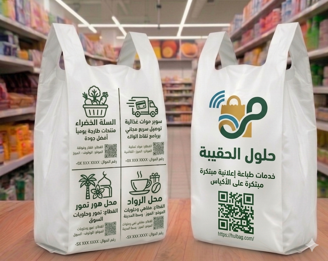 مثال على كيس إعلاني